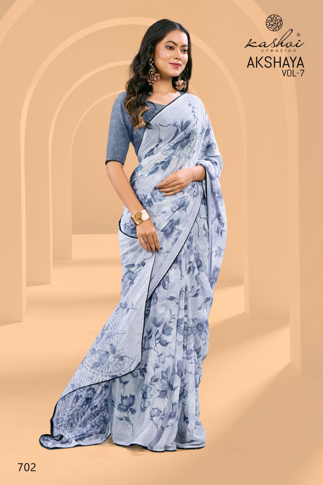 Kashvi Weightless by Akshaya Vol 7  Daily Wear Sarees Suppliers In India